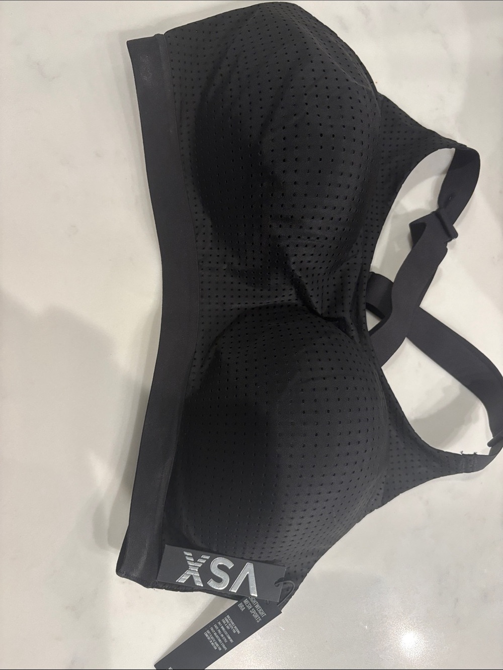 VSX Black Perforated Molded Sports Bra